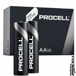 Lots de 10 piles DURACELL PROCELL AA